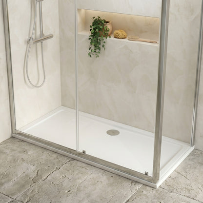 [BETR043] Premium Rectangular Shower Tray, 40mm Profile, White - Choice of Size - Silo