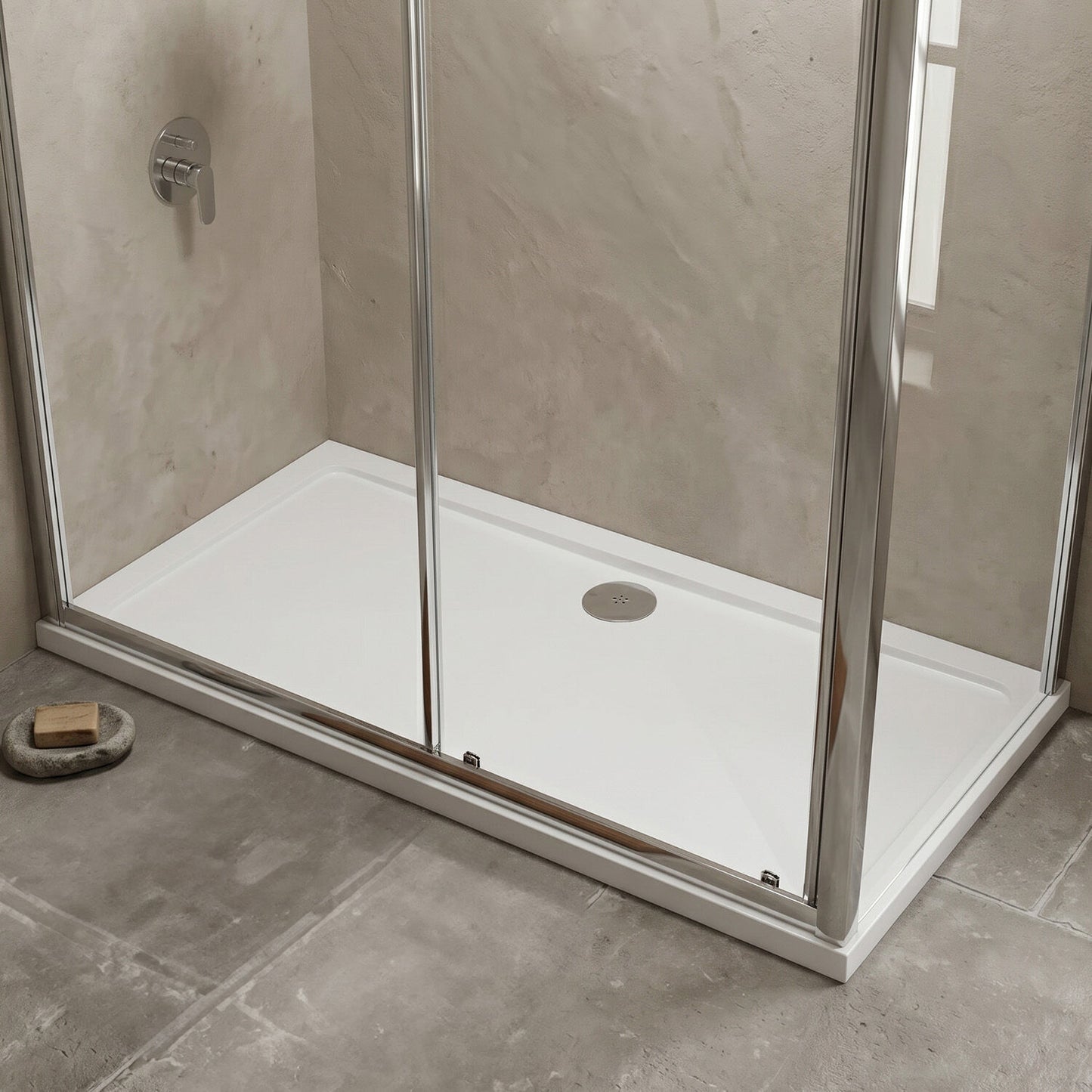 [BETR044] Premium Rectangular Shower Tray, 40mm Profile, White - Choice of Size - Silo