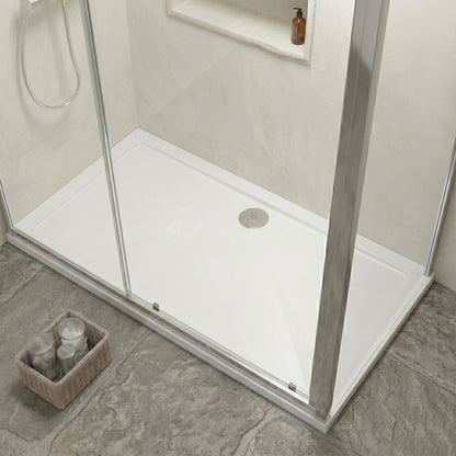 [BETR053] Premium Rectangular Shower Tray, 40mm Profile, White - Choice of Size - Silo