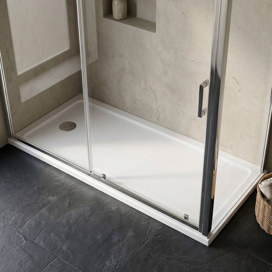 [BETR060] Contemporary Bathroom 40mm Profile Bath Replacement Shower Tray - 1700 x 700mm - Silo