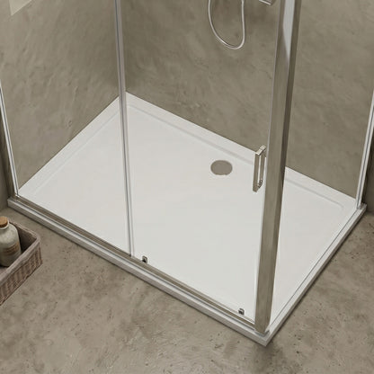 [BETR061] Premium Rectangular Shower Tray, 40mm Profile, White - Choice of Size - Silo