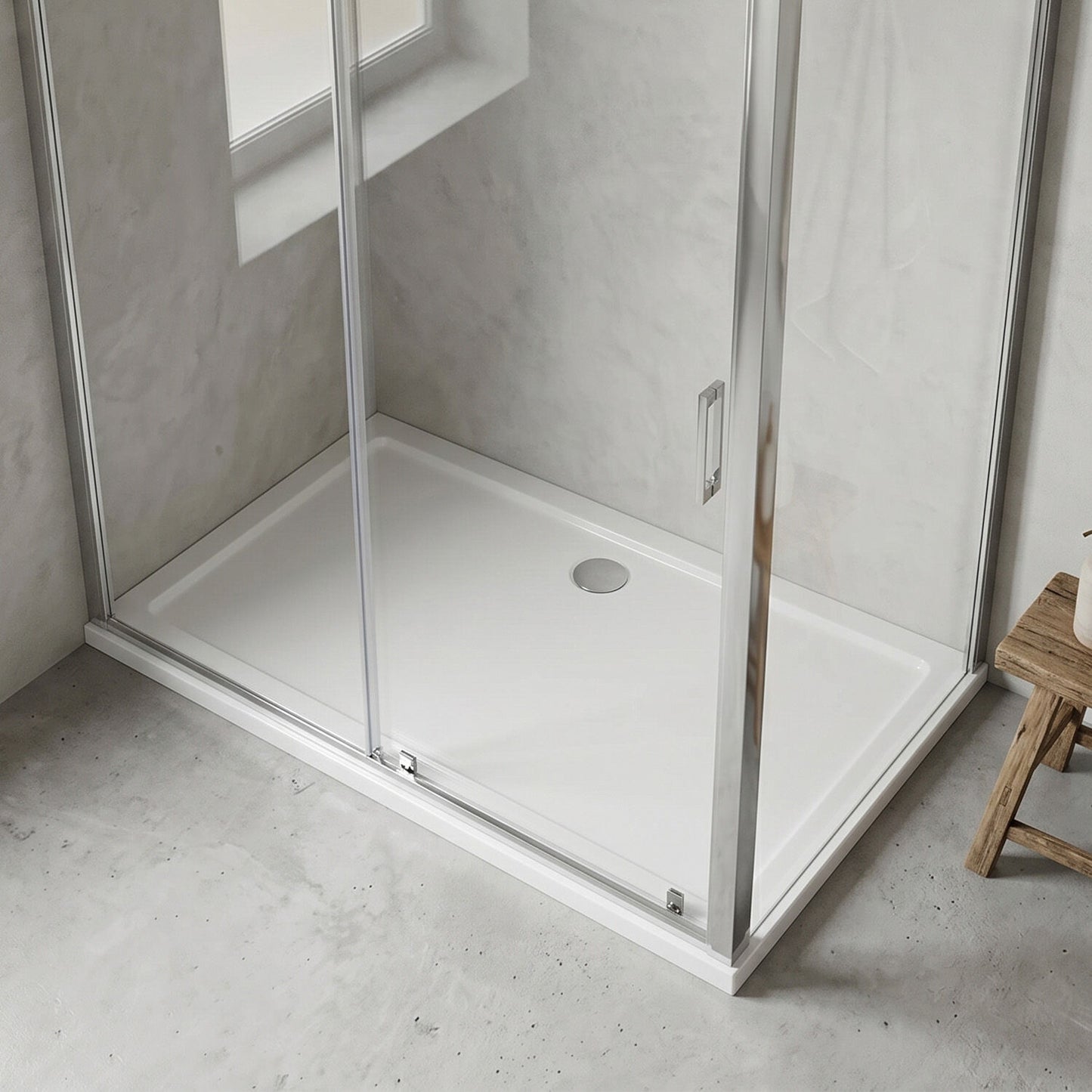 [BETR062] Premium Rectangular Shower Tray, 40mm Profile, White - Choice of Size - Silo