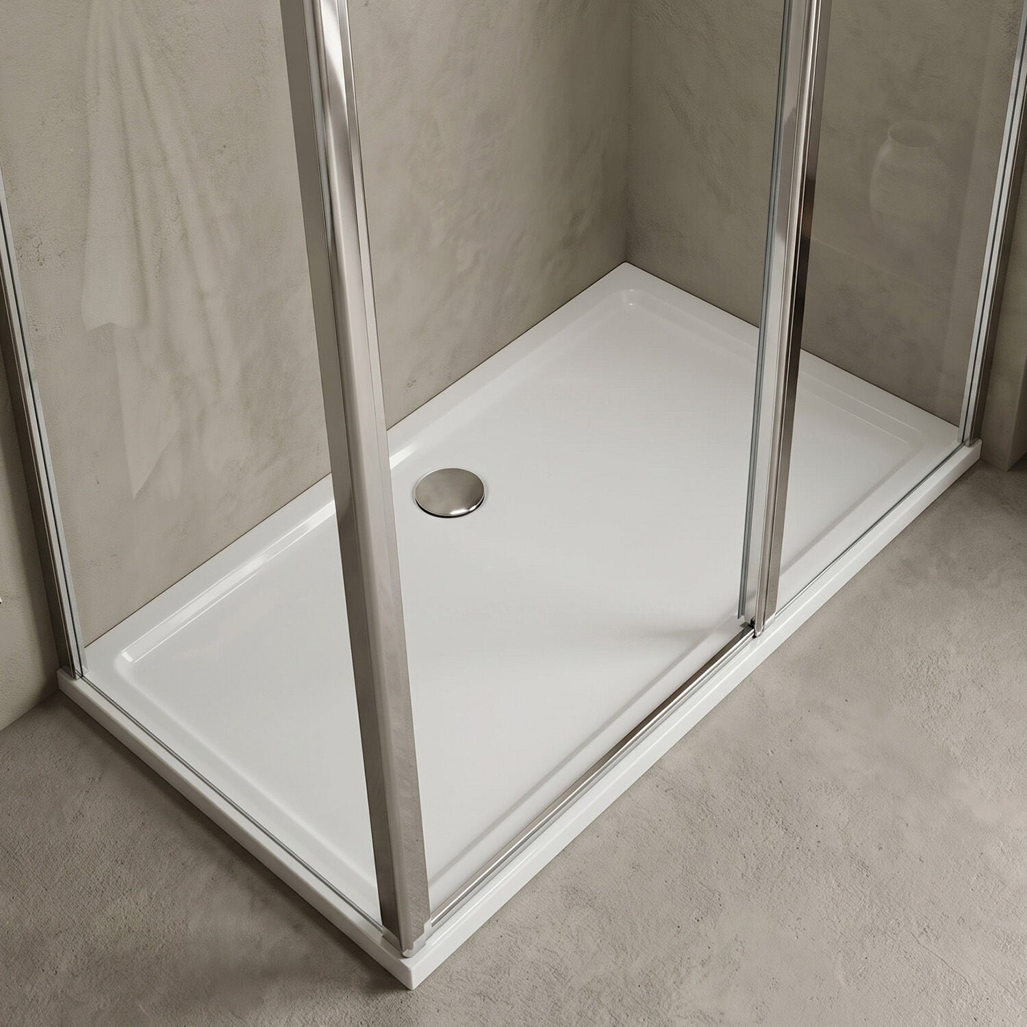 [BETR073] Premium Rectangular Shower Tray, 40mm Profile, White - Choice of Size - Silo