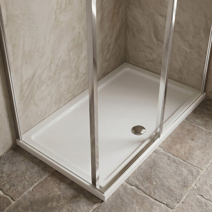 [BETR074] Premium Rectangular Shower Tray, 40mm Profile, White - Choice of Size - Silo