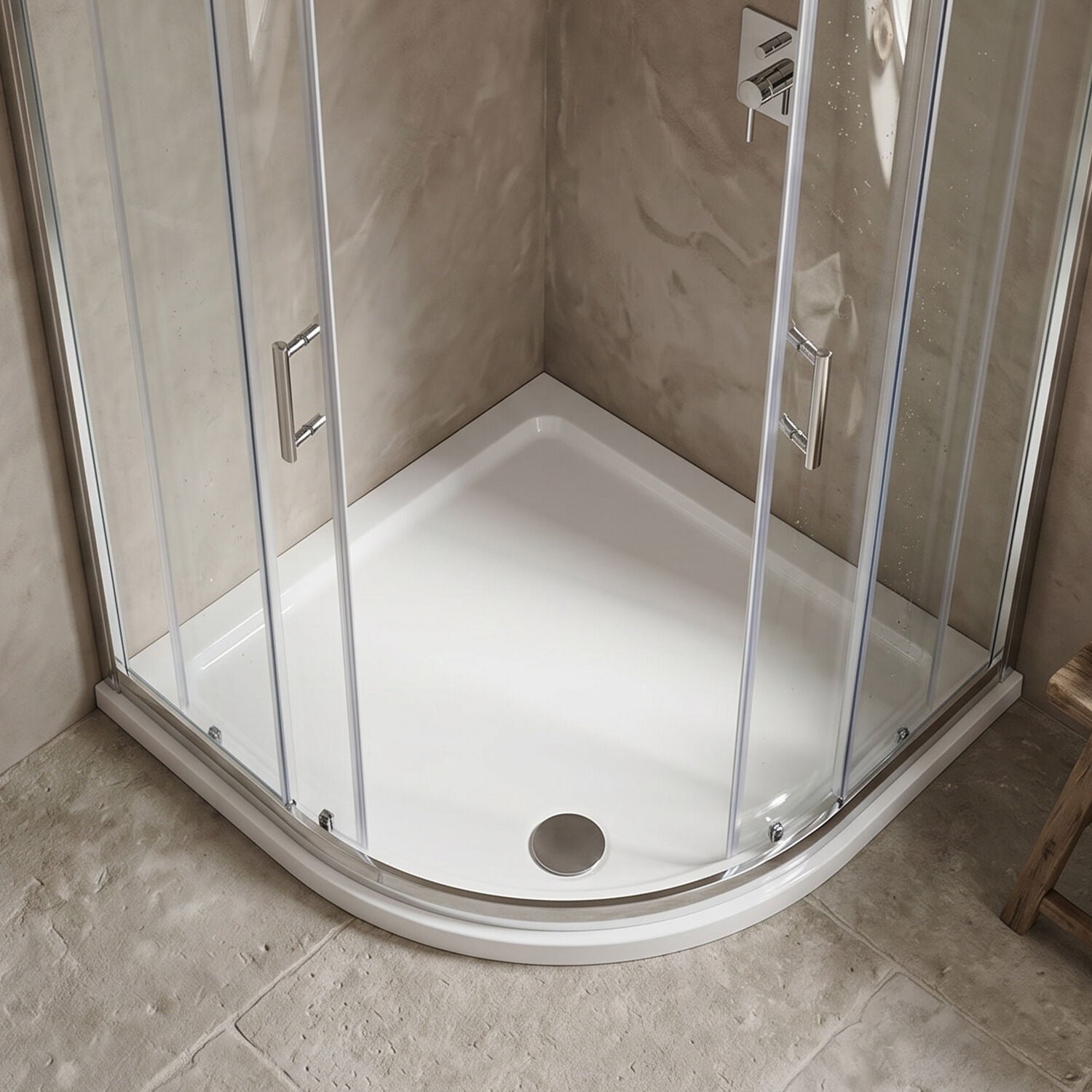 [BETR096] Balterley Shower Tray Quadrant, 40mm Profile Design - Choice of Size and Colour - Silo