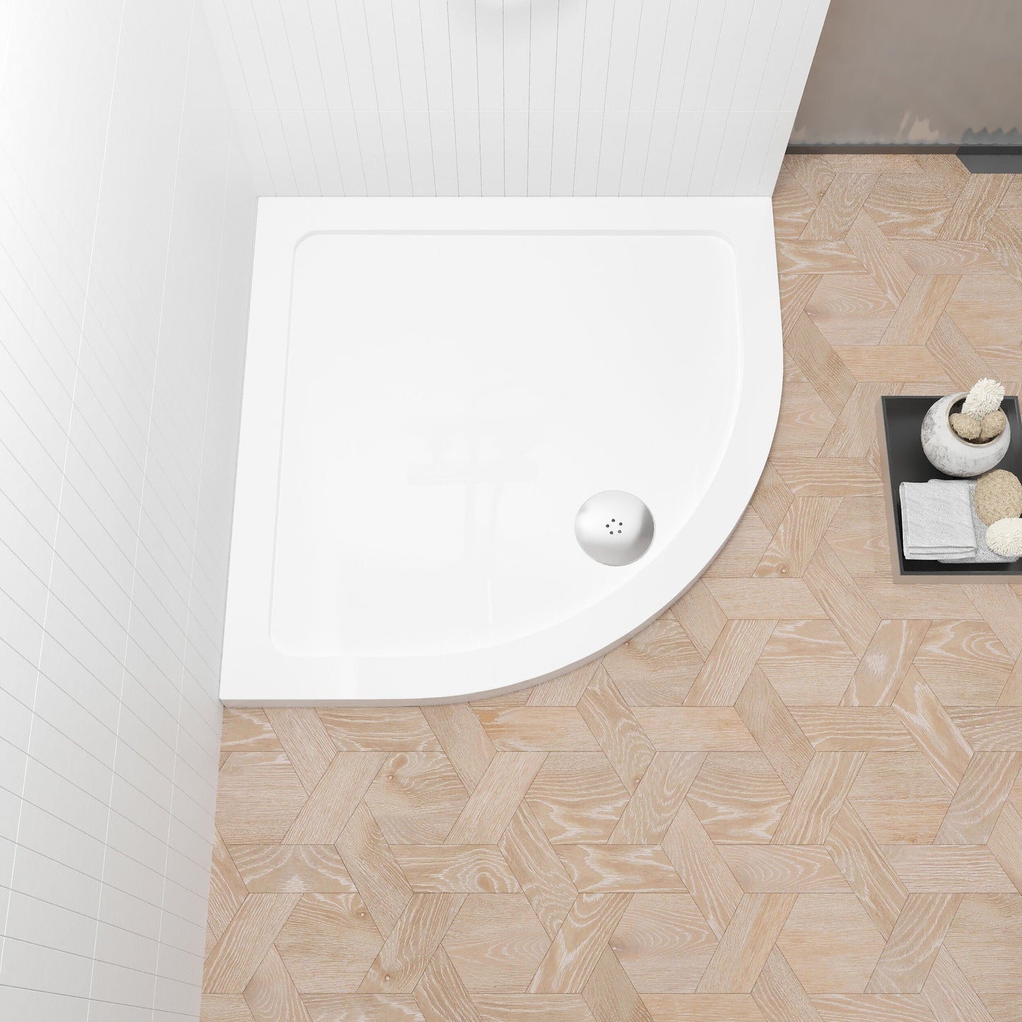 [BETR105] Balterley Shower Tray Quadrant, 40mm Profile Design - Choice of Size and Colour - Lifestyle 2