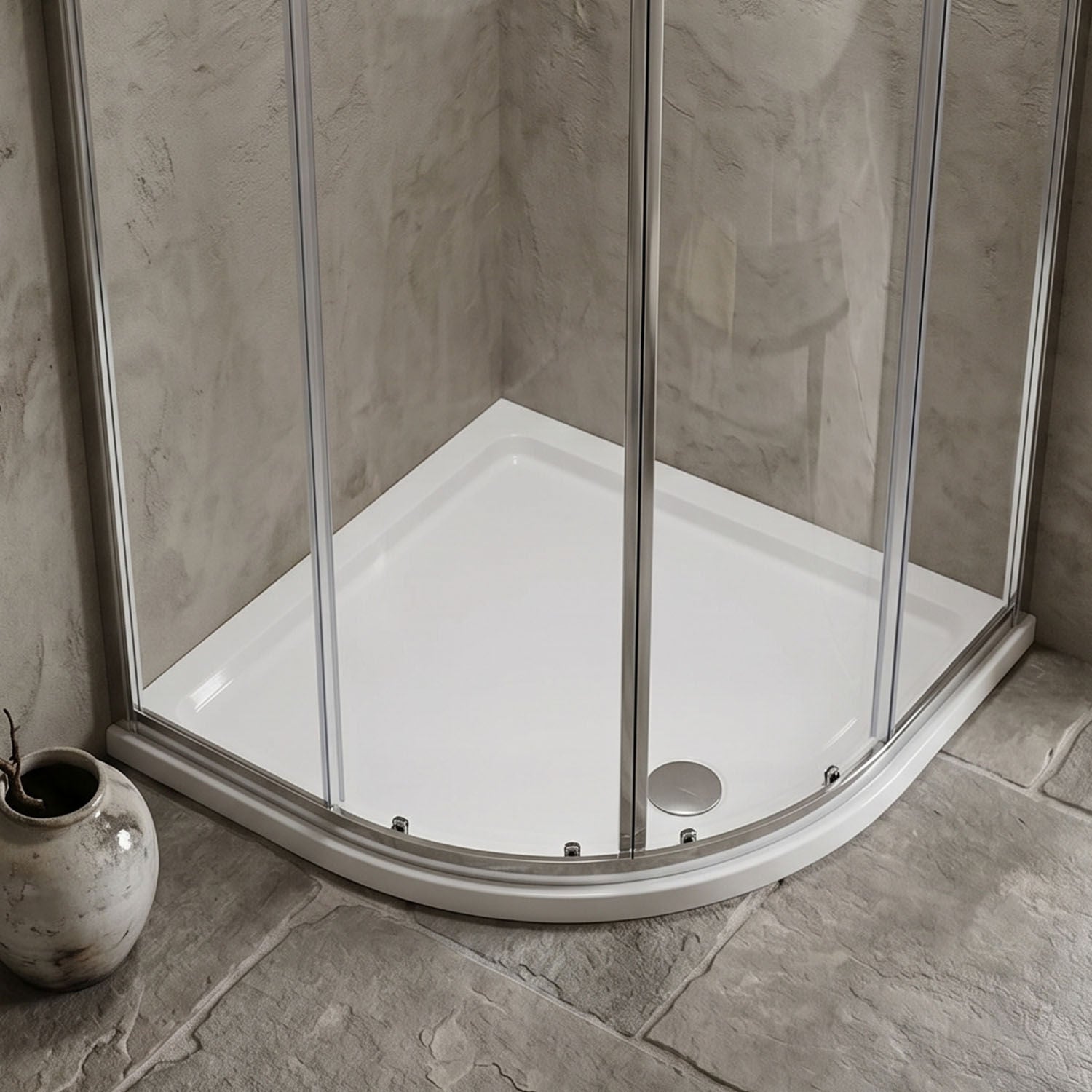 [BETR105] Balterley Shower Tray Quadrant, 40mm Profile Design - Choice of Size and Colour - Silo