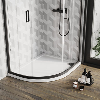 [BETR108] Balterley Shower Tray Modern Offset Quadrant Shower Tray, Left or Right Hand - Choice of Size and Finish - Lifestyle 2