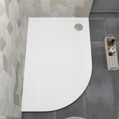 [BETR113] Balterley Shower Tray Modern Offset Quadrant Shower Tray, Left or Right Hand - Choice of Size and Finish - Lifestyle 2