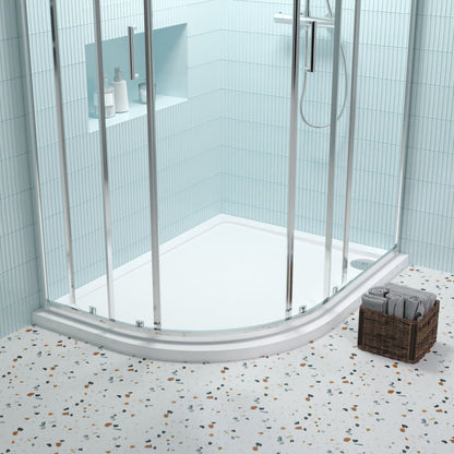 [BETR115] Balterley Shower Tray Modern Offset Quadrant Shower Tray, Left or Right Hand - Choice of Size and Finish - Lifestyle 1