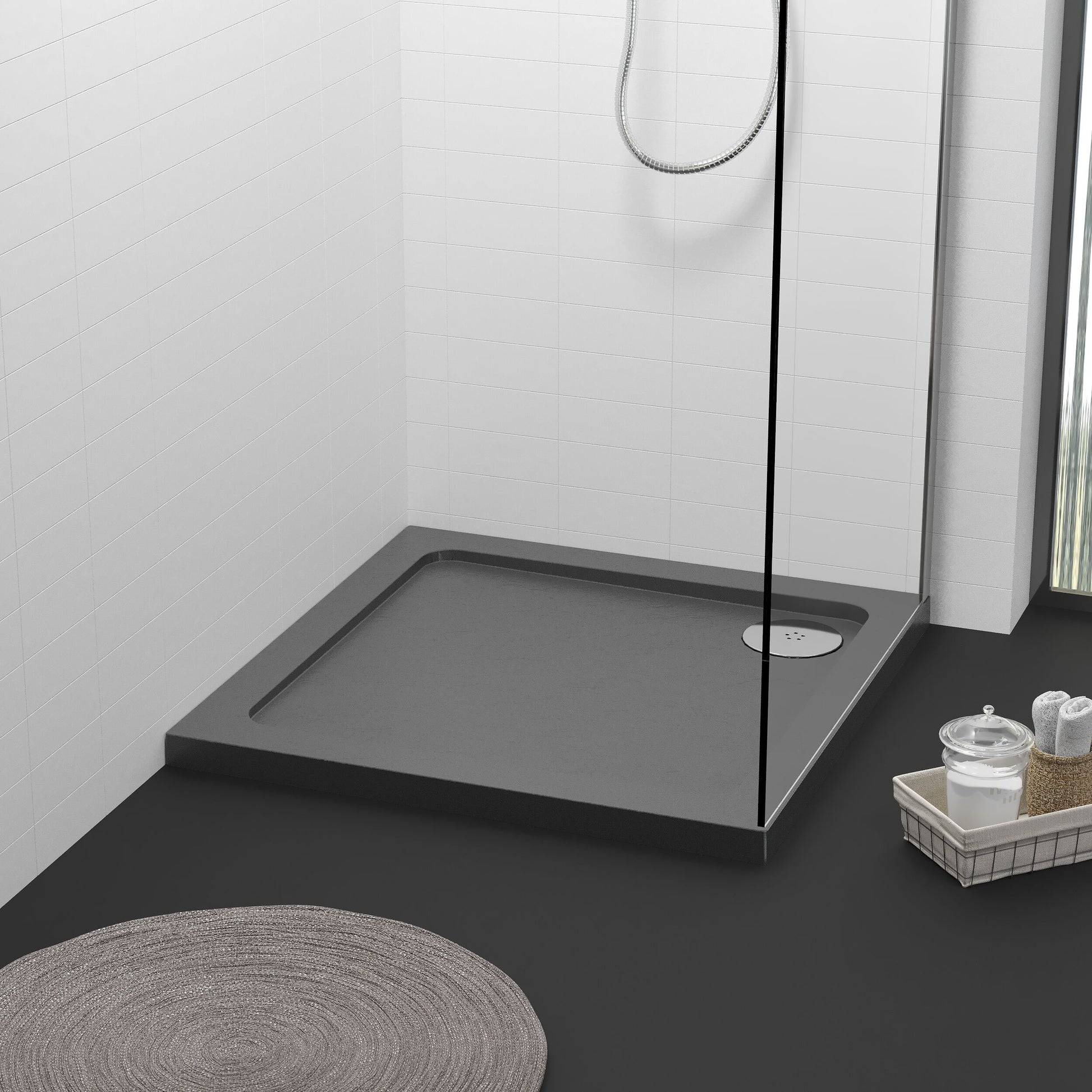 [BETR71002] Balterley Shower Tray Modern Square, 40mm Profile - Choice of Size and Colour - Lifestyle 1