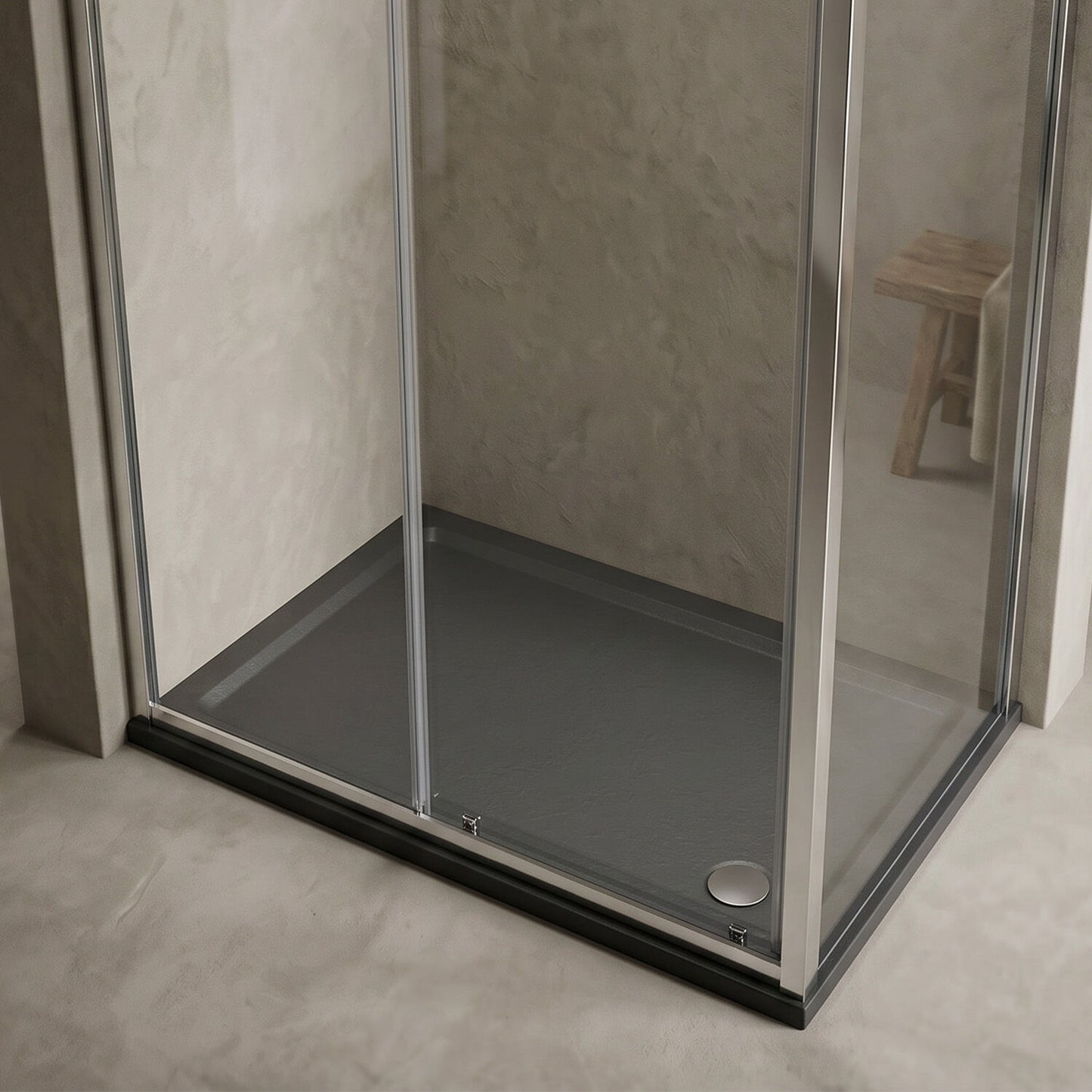 [BETR71008] Balterley Shower Tray Modern Rectangular 40mm Profile Slimline, Slate Grey - Multiple Sizes Available - Silo