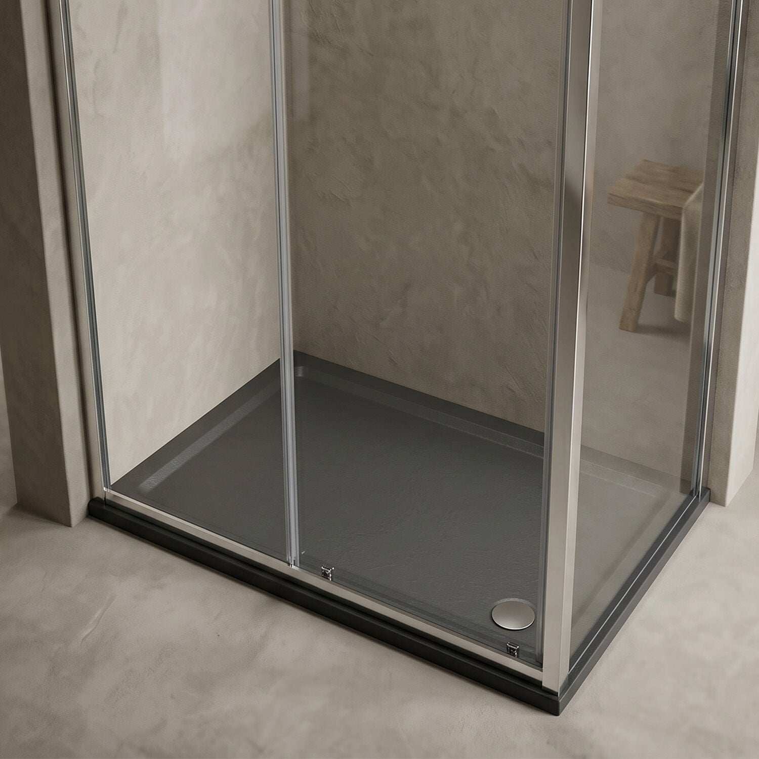 [BETR71008] Balterley Shower Tray Modern Rectangular 40mm Profile Slimline, Slate Grey - Multiple Sizes Available - Silo