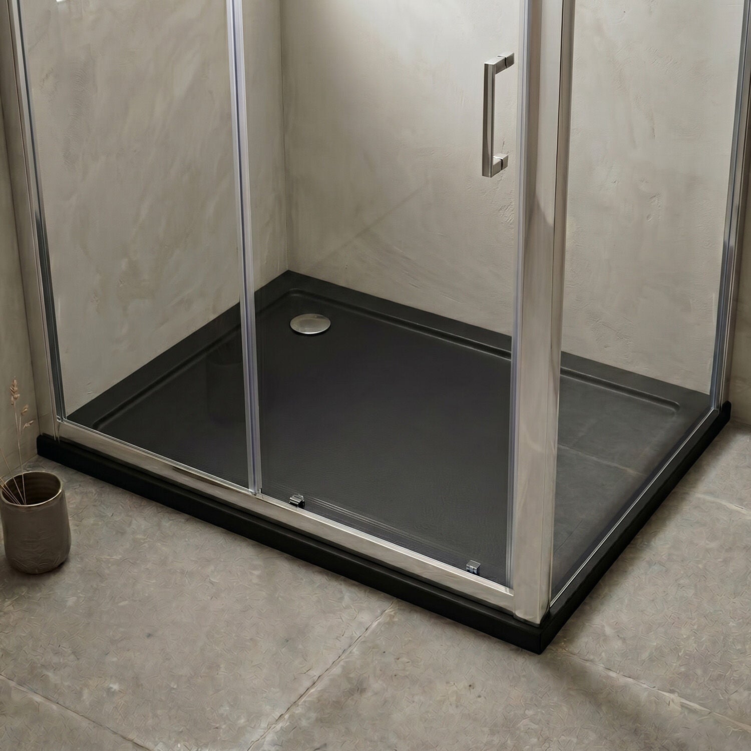 [BETR71012] Balterley Shower Tray Modern Rectangular 40mm Profile Slimline, Slate Grey - Multiple Sizes Available - Silo