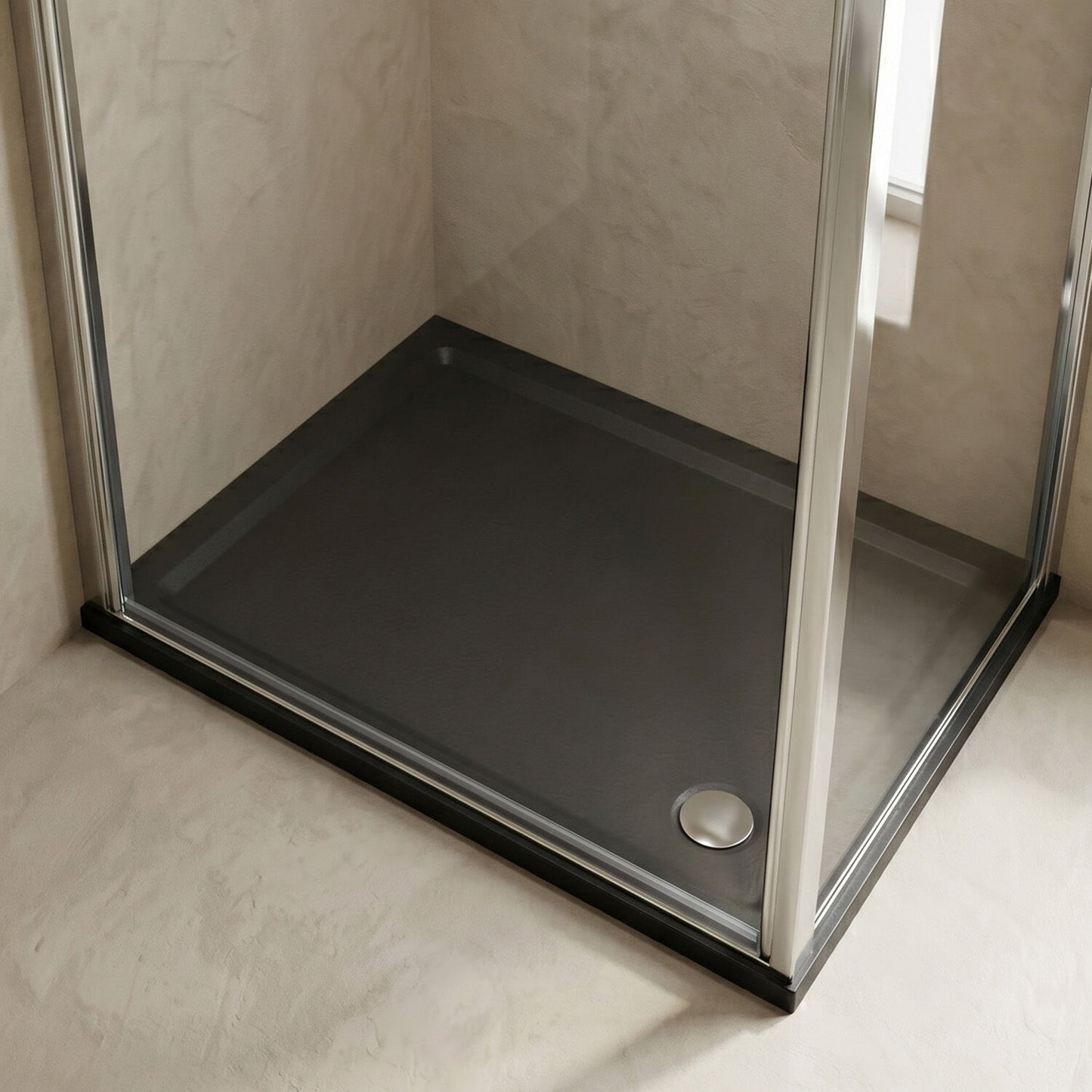 [BETR71016] Balterley Shower Tray Modern Rectangular 40mm Profile Slimline, Slate Grey - Multiple Sizes Available - Silo