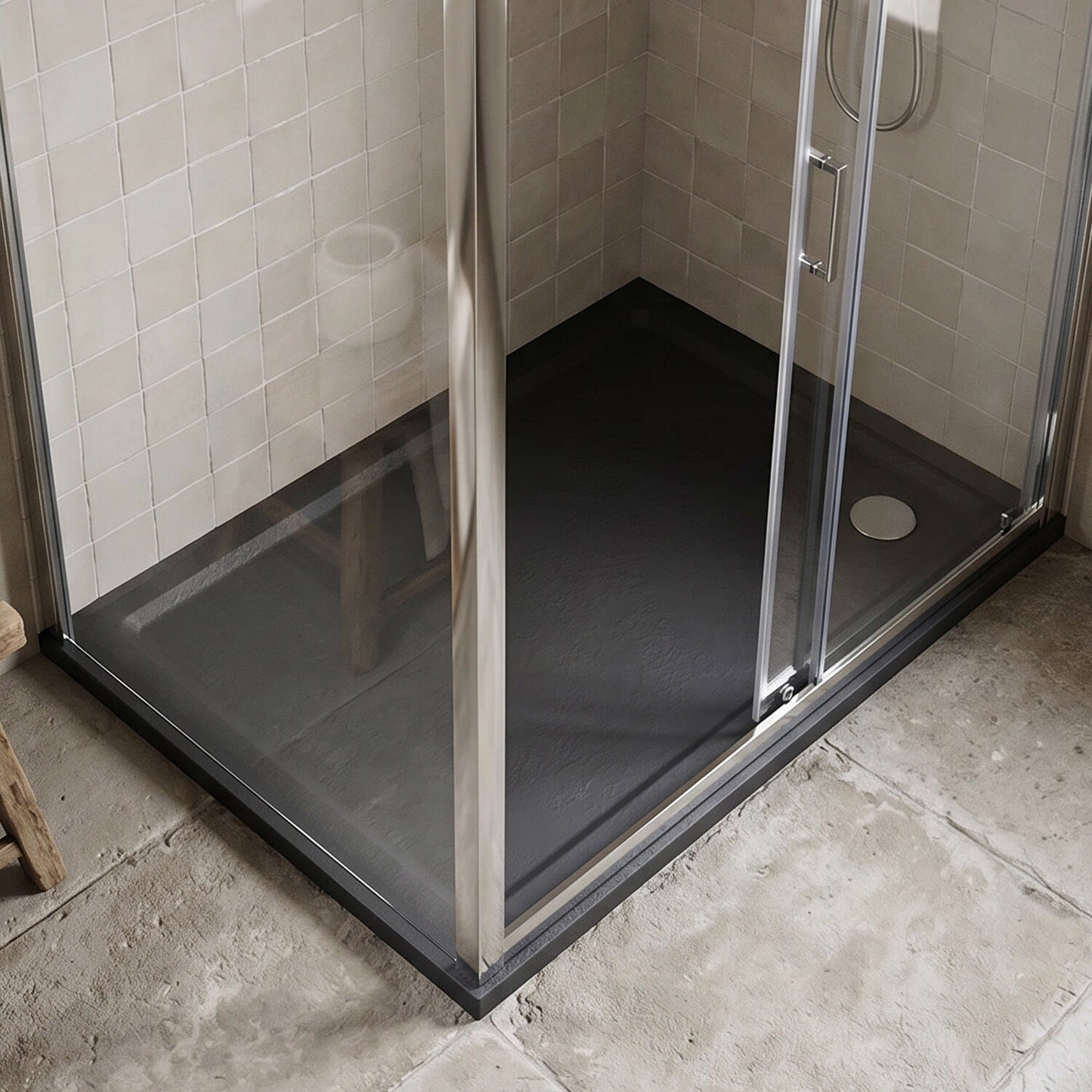 [BETR71018] Balterley Shower Tray Modern Rectangular 40mm Profile Slimline, Slate Grey - Multiple Sizes Available - Silo