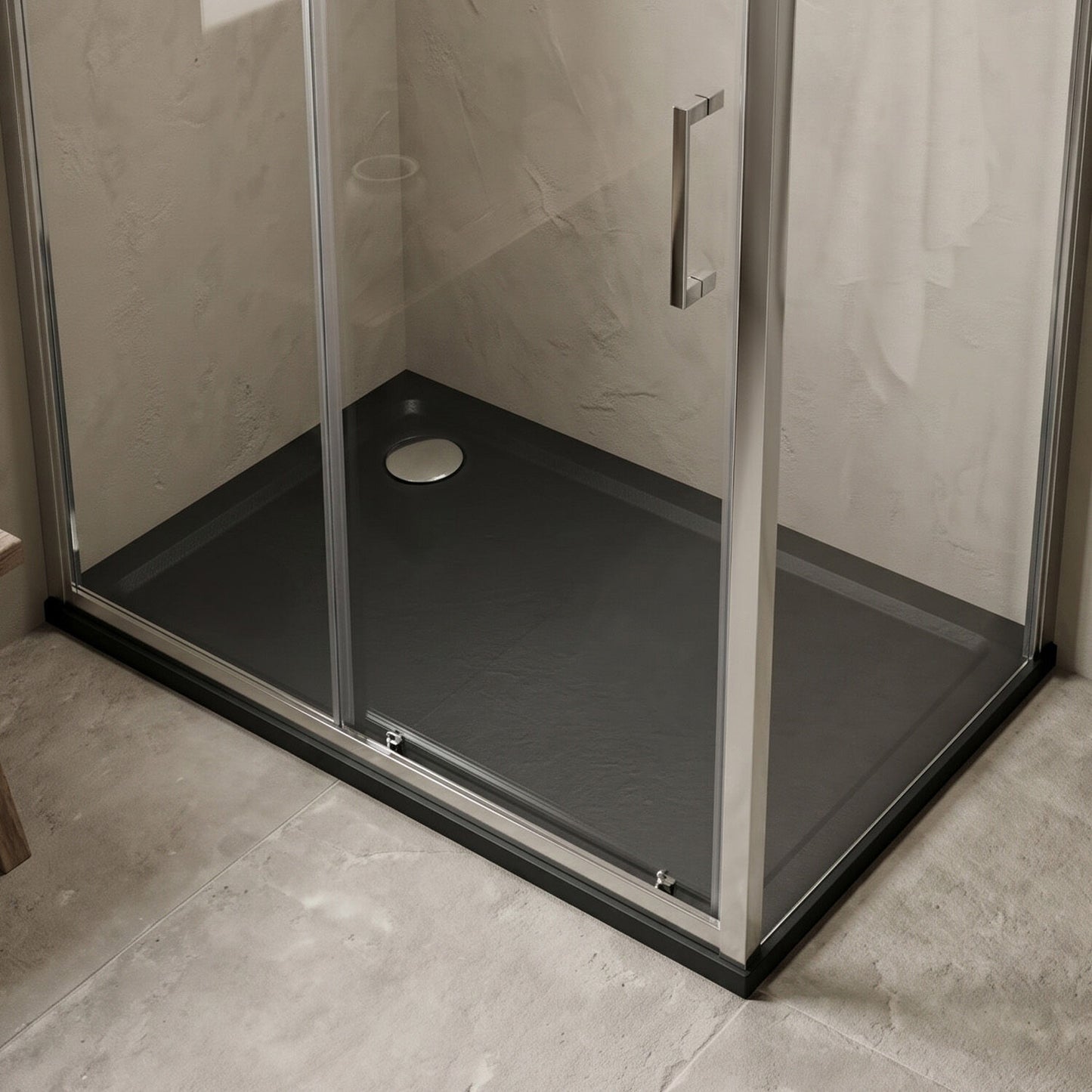 [BETR71021] Balterley Shower Tray Modern Rectangular 40mm Profile Slimline, Slate Grey - Multiple Sizes Available - Silo