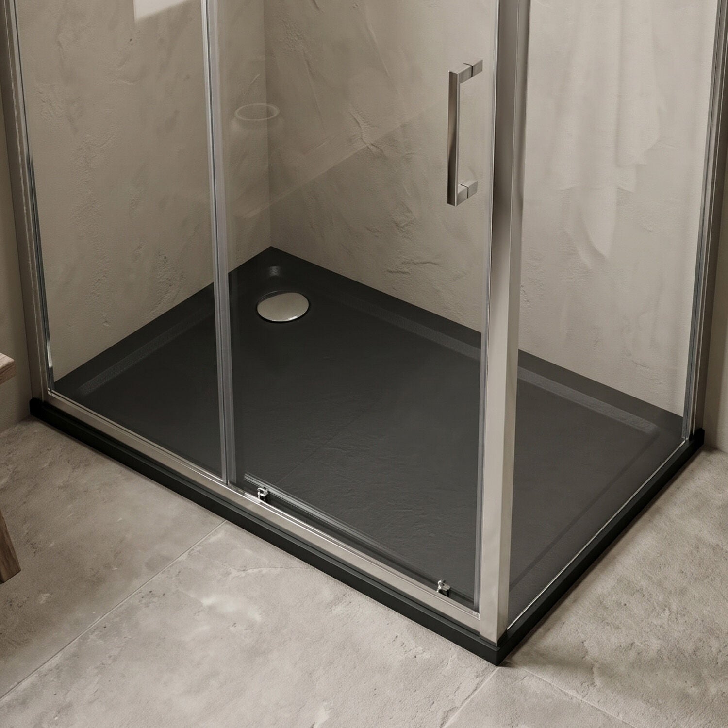 [BETR71021] Balterley Shower Tray Modern Rectangular 40mm Profile Slimline, Slate Grey - Multiple Sizes Available - Silo