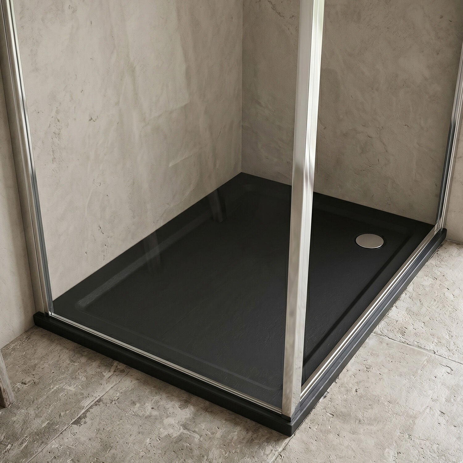 [BETR71023] Balterley Shower Tray Modern Rectangular 40mm Profile Slimline, Slate Grey - Multiple Sizes Available - Silo