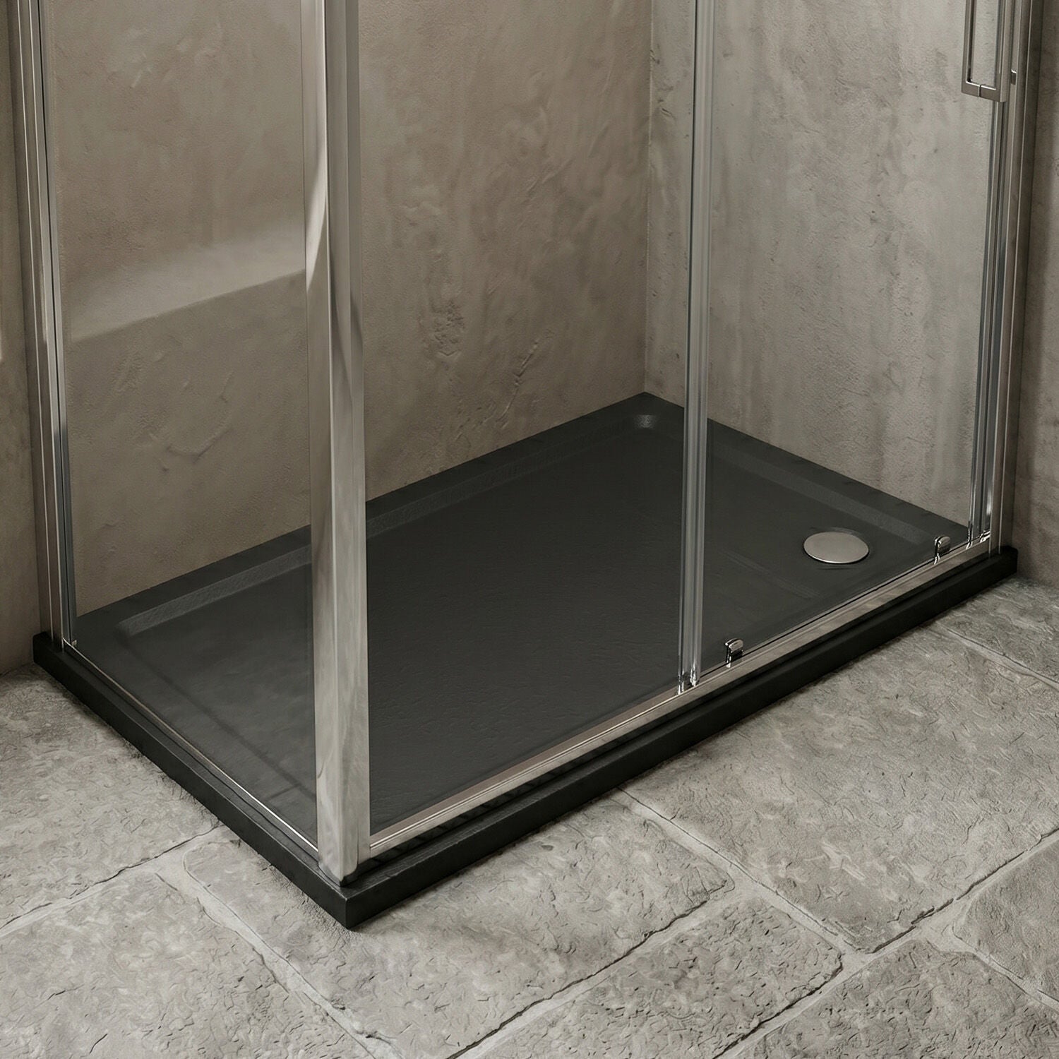 [BETR71024] Balterley Shower Tray Modern Rectangular 40mm Profile Slimline, Slate Grey - Multiple Sizes Available - Silo