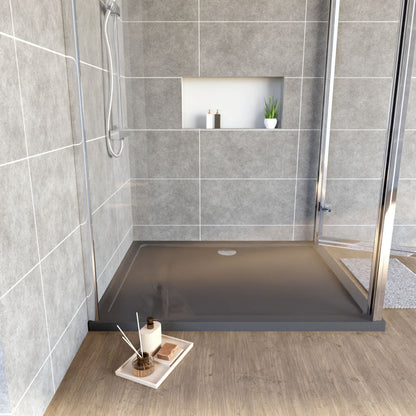 [BETR71025] Balterley Shower Tray Modern Rectangular 40mm Profile Slimline, White or Grey - Multiple Sizes Available - Lifestyle 1