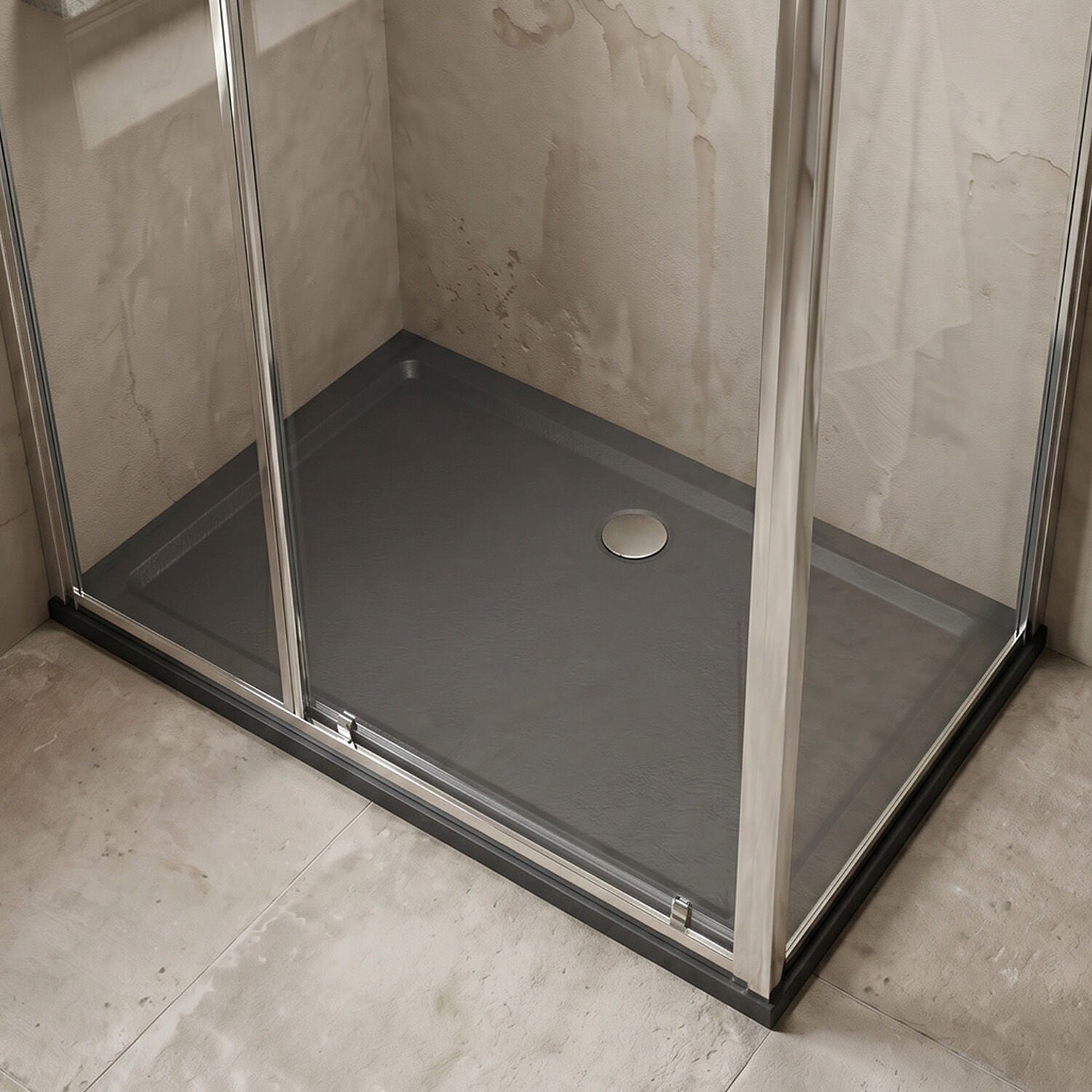 [BETR71025] Balterley Shower Tray Modern Rectangular 40mm Profile Slimline, Slate Grey - Multiple Sizes Available - Silo