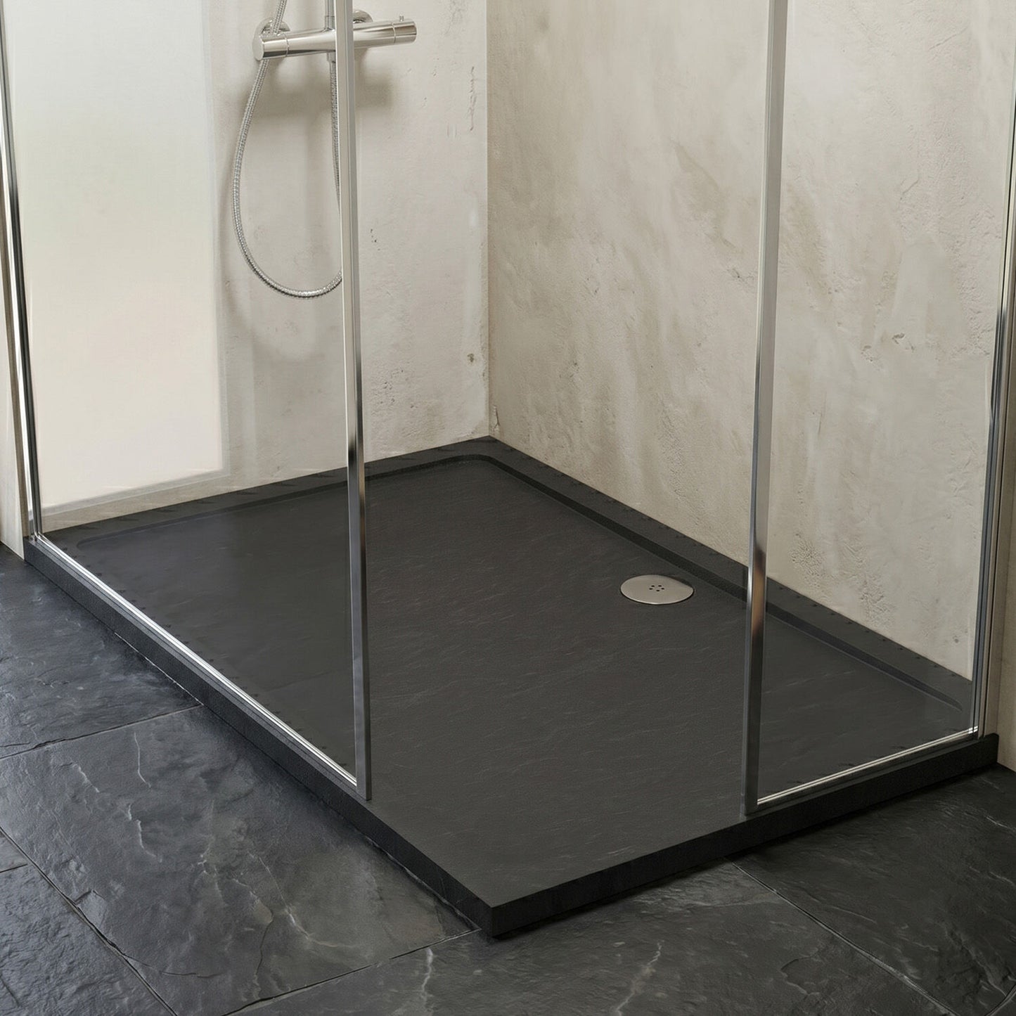 [BETR71034] Balterley Shower Tray Modern Rectangular 40mm Profile Slimline, Slate Grey - Multiple Sizes Available - Silo