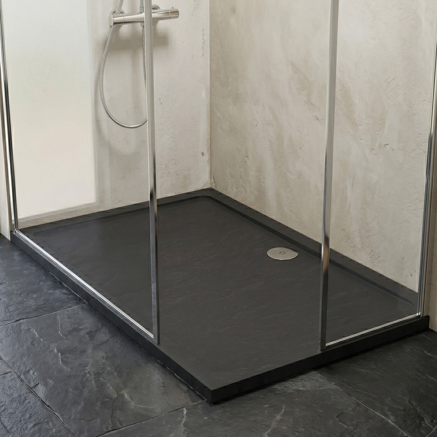 [BETR71034] Balterley Shower Tray Modern Rectangular 40mm Profile Slimline, Slate Grey - Multiple Sizes Available - Silo