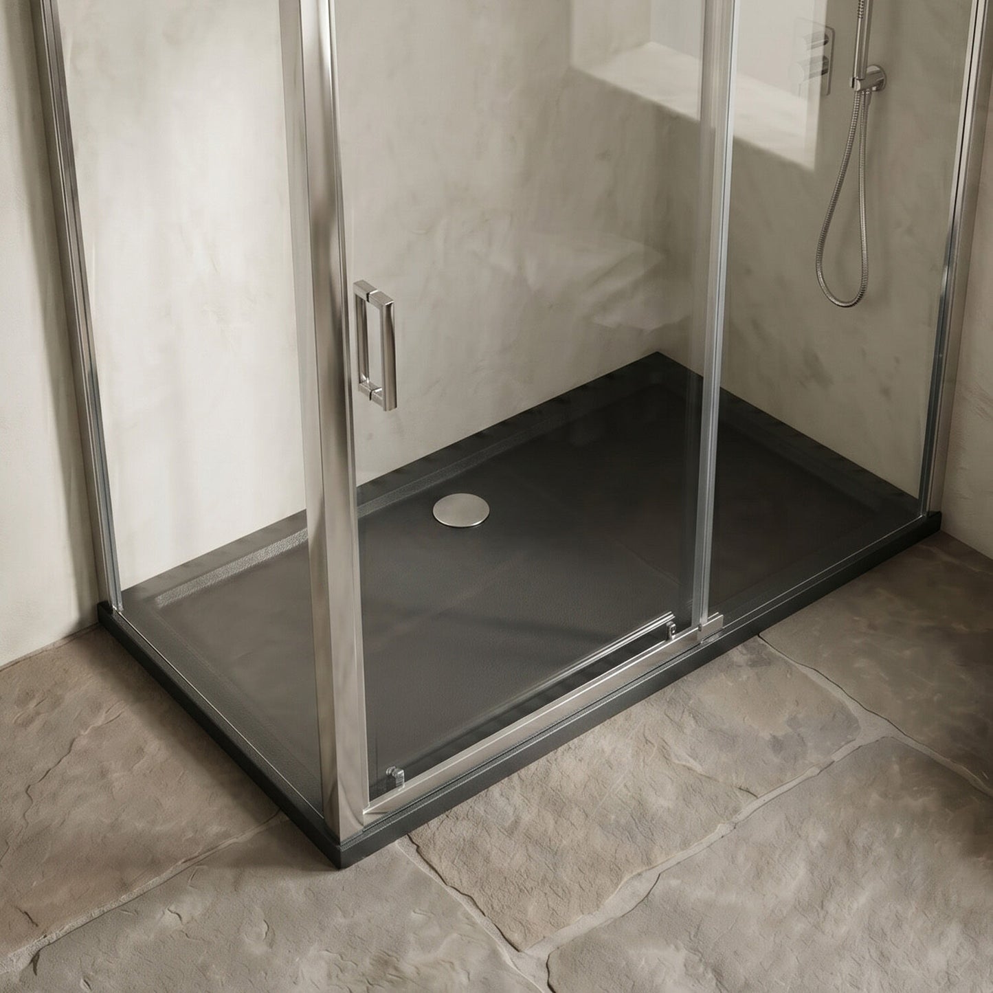 [BETR71043] Balterley Shower Tray Modern Rectangular 40mm Profile Slimline, Slate Grey - Multiple Sizes Available - Silo