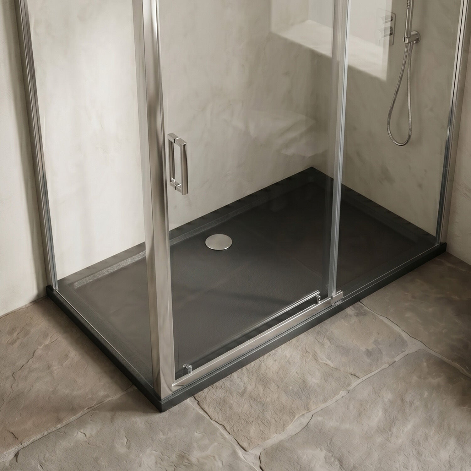 [BETR71043] Balterley Shower Tray Modern Rectangular 40mm Profile Slimline, Slate Grey - Multiple Sizes Available - Silo