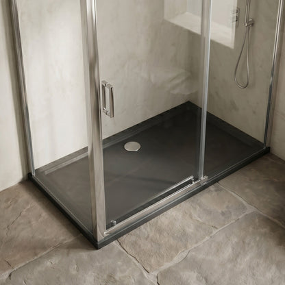 [BETR71043] Balterley Shower Tray Modern Rectangular 40mm Profile Slimline, Slate Grey - Multiple Sizes Available - Silo