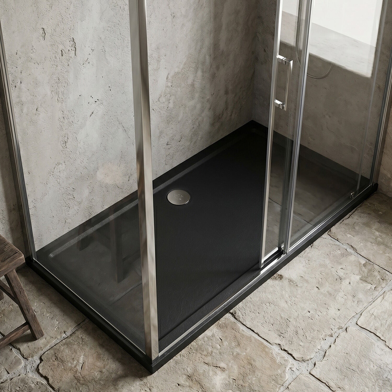 [BETR71051] Balterley Shower Tray Modern Rectangular 40mm Profile Slimline, Slate Grey - Multiple Sizes Available - Silo