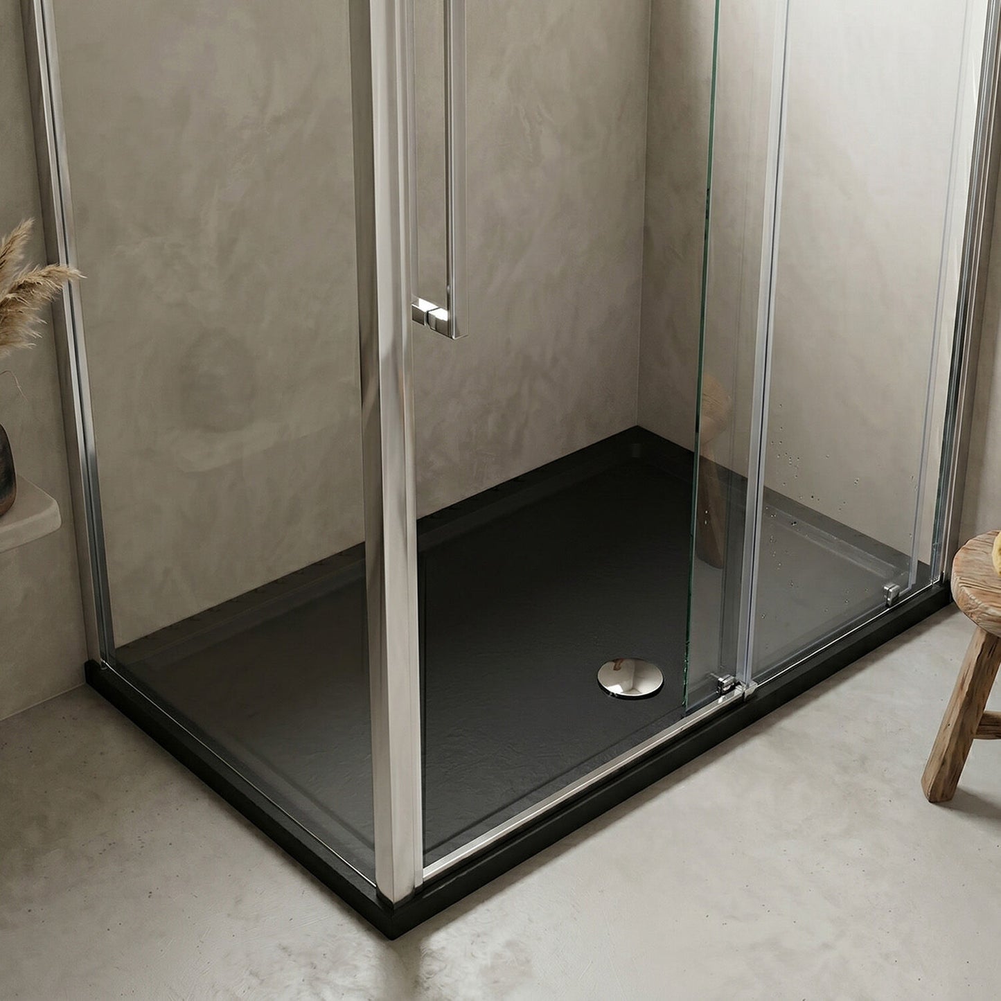 [BETR71054] Balterley Shower Tray Modern Rectangular 40mm Profile Slimline, Slate Grey - Multiple Sizes Available - Silo
