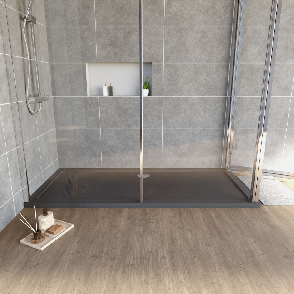 [BETR71062] Balterley Shower Tray Modern Rectangular 40mm Profile Slimline, White or Grey - Multiple Sizes Available - Lifestyle 1