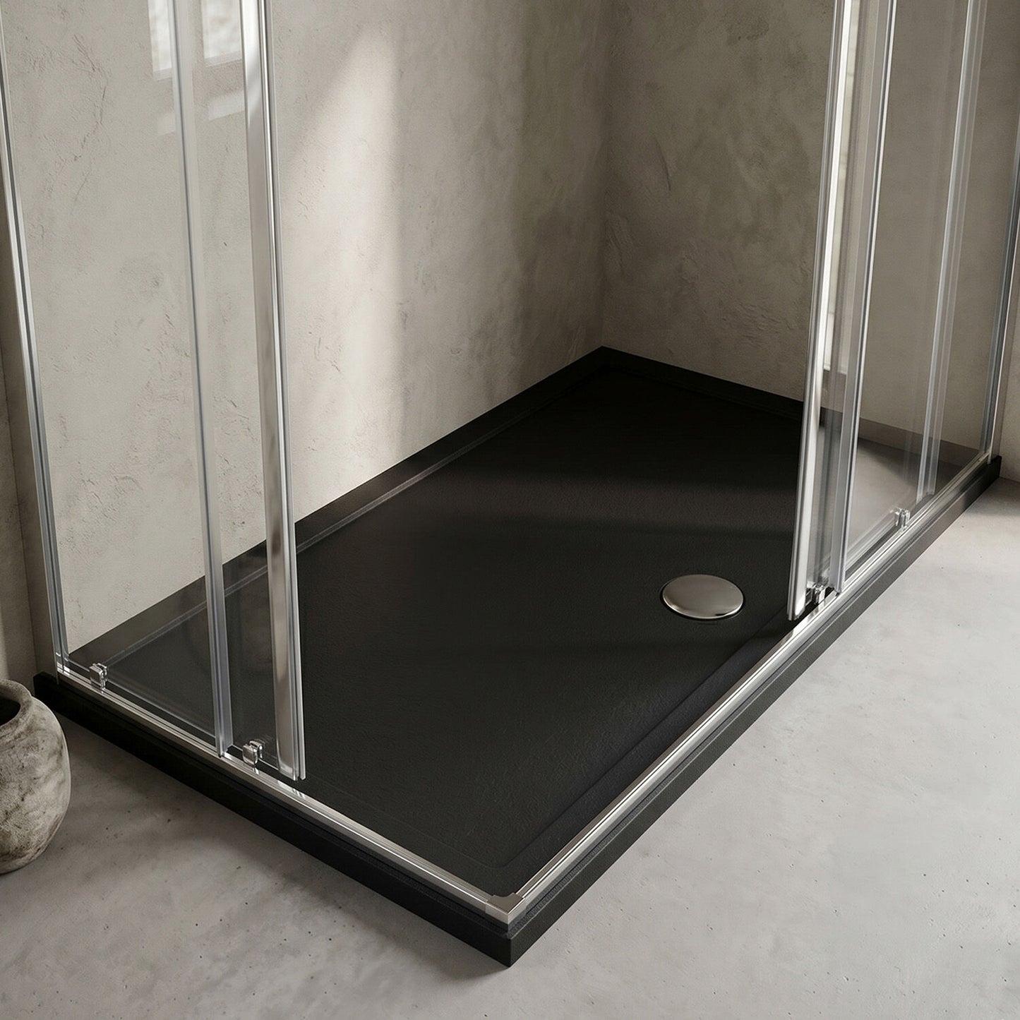 [BETR71062] Balterley Shower Tray Modern Rectangular 40mm Profile Slimline, Slate Grey - Multiple Sizes Available - Silo