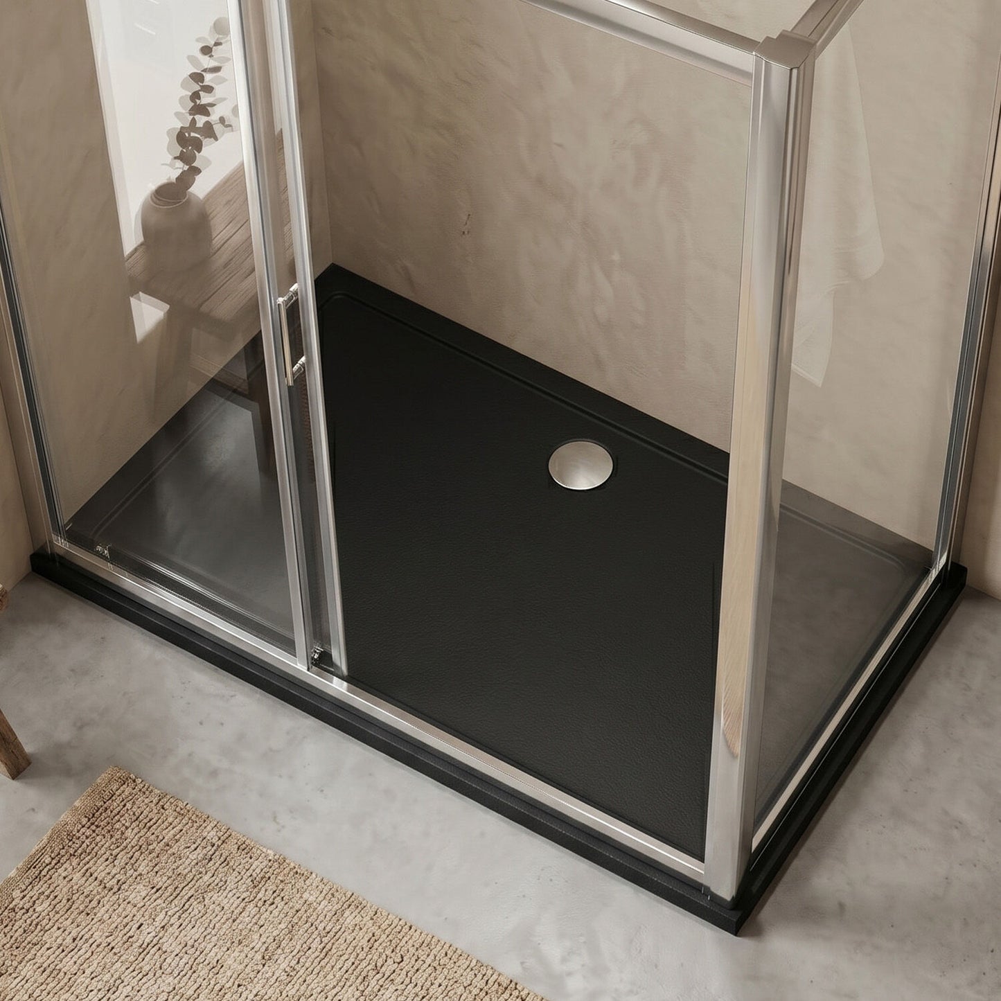 [BETR71063] Balterley Shower Tray Modern Rectangular 40mm Profile Slimline, Slate Grey - Multiple Sizes Available - Silo