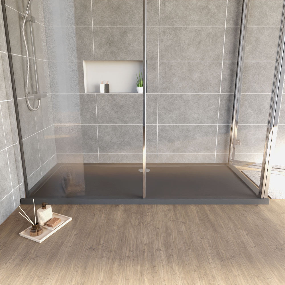 [BETR71073] Balterley Shower Tray Modern Rectangular 40mm Profile Slimline, White or Grey - Multiple Sizes Available - Lifestyle 1