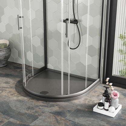 [BETR71095] Balterley Shower Tray D Shape, 1050mm - Available in White and Slate Grey - Lifestyle 2