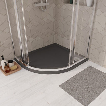 [BETR71103] Balterley Shower Tray Modern Offset Quadrant Shower Tray, Left or Right Hand - Choice of Size and Finish - Lifestyle 1