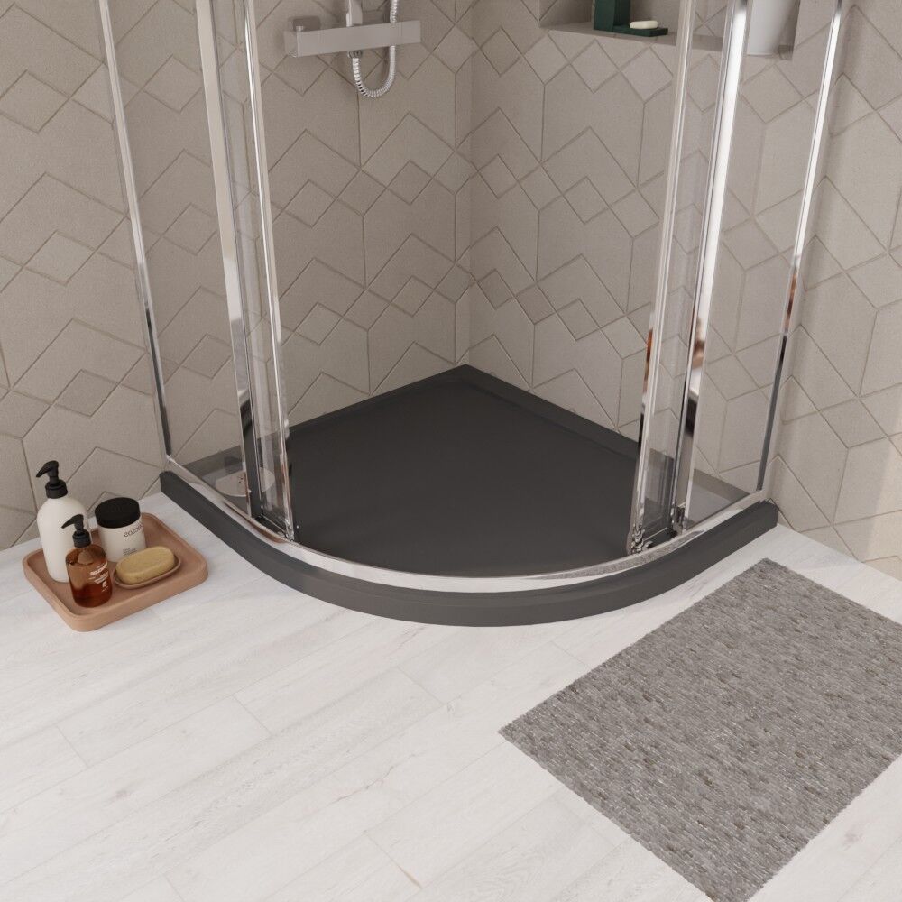 [BETR71104] Balterley Shower Tray Modern Offset Quadrant Shower Tray, Left or Right Hand - Choice of Size and Finish - Lifestyle 1