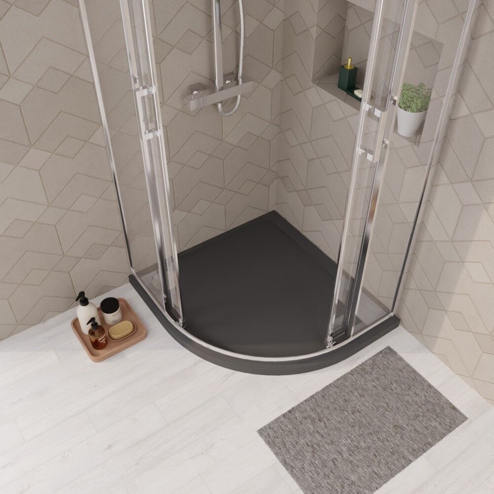 [BETR71104] Balterley Shower Tray Modern Offset Quadrant Shower Tray, Left or Right Hand - Choice of Size and Finish - Lifestyle 2