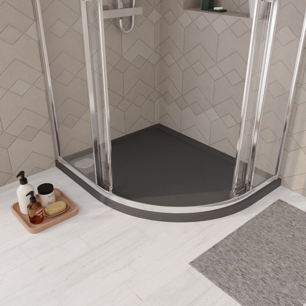 [BETR71109] Balterley Shower Tray Modern Offset Quadrant Shower Tray, Left or Right Hand - Choice of Size and Finish - Lifestyle 1