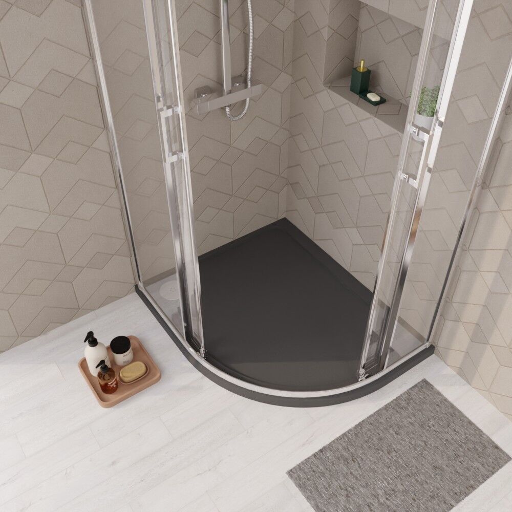 [BETR71109] Balterley Shower Tray Modern Offset Quadrant Shower Tray, Left or Right Hand - Choice of Size and Finish - Lifestyle 2