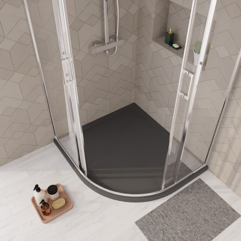 [BETR71111] Balterley Shower Tray Modern Offset Quadrant Shower Tray, Left or Right Hand - Choice of Size and Finish - Lifestyle 2