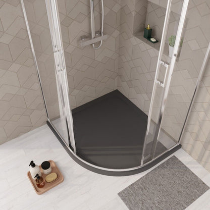 [BETR71111] Balterley Shower Tray Modern Offset Quadrant Shower Tray, Left or Right Hand - Choice of Size and Finish - Lifestyle 2