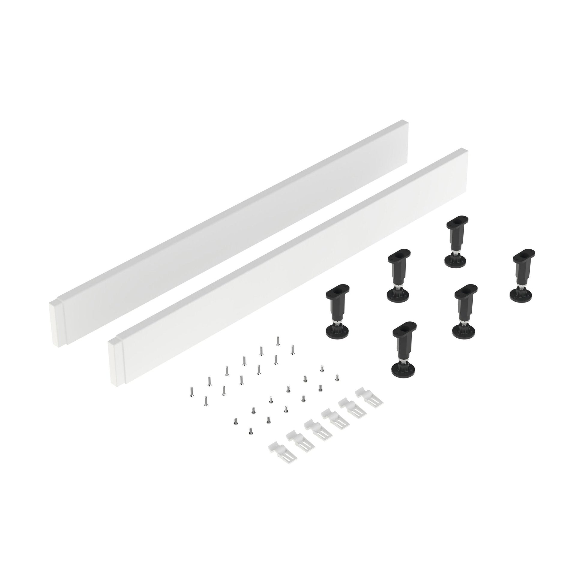 [BETRLEGA] Shower Tray Leg Set & Plinth Kit - White - 1000mm Panel - Cutout