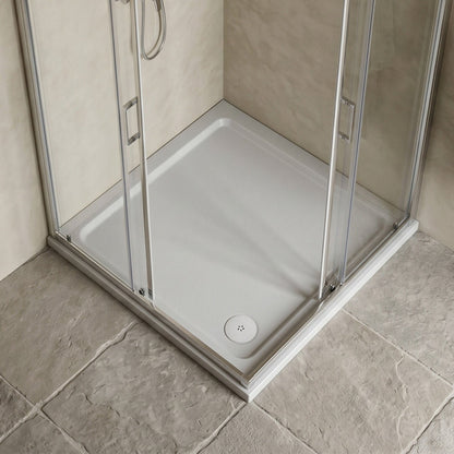 [BETSR003] Slip Resistant Slimline Square Shower Tray - Choice of Size - Silo
