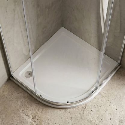 [BETSR102] Slip Resistant Slimline Offset Quadrant Shower Tray - Choice of Size and Orientation - Silo