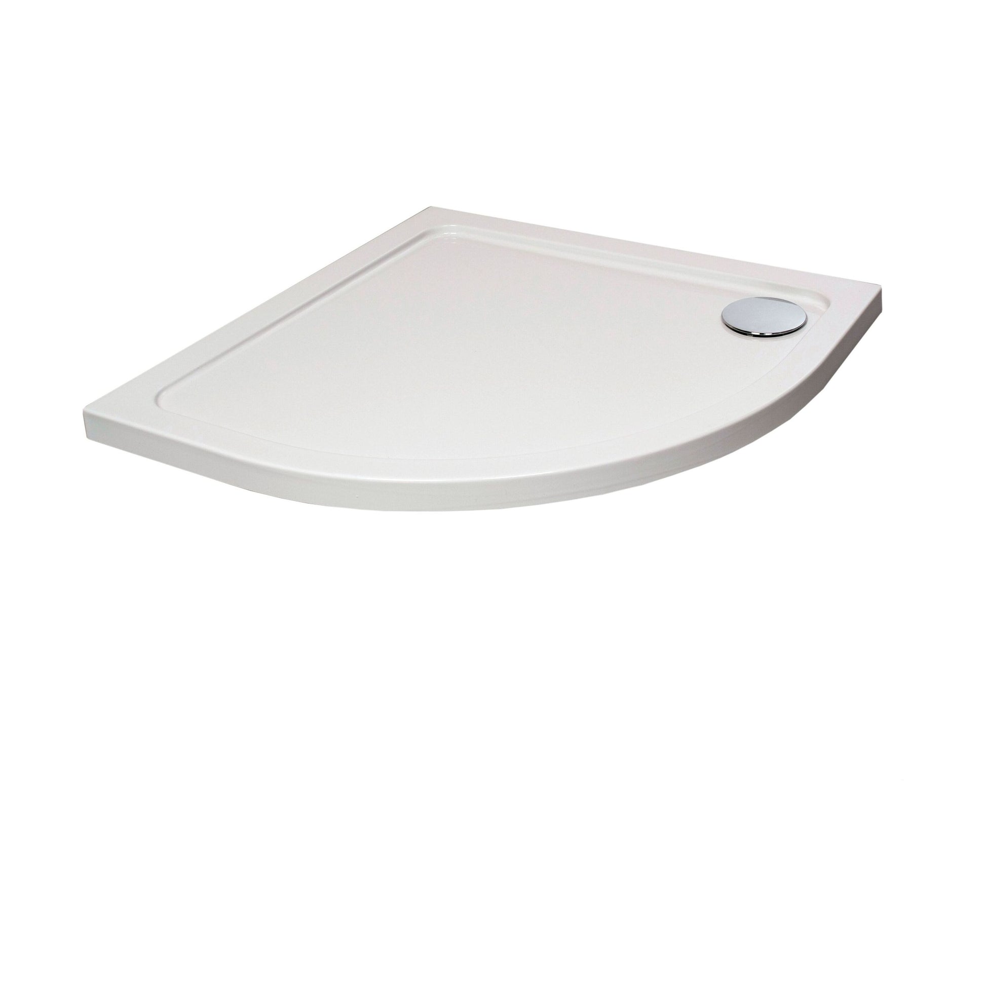 [BETTR98080Q] White Quadrant Stone Resin Shower Tray with Corner Waste Position - 800 x 800mm - Balterley - Cutout