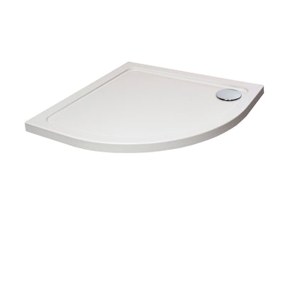 [BETTR98080Q] White Quadrant Stone Resin Shower Tray with Corner Waste Position - 800 x 800mm - Balterley - Cutout